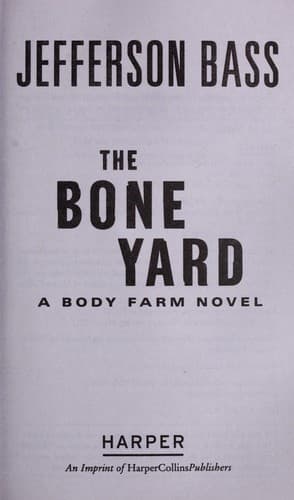 Tapa de The bone yard
