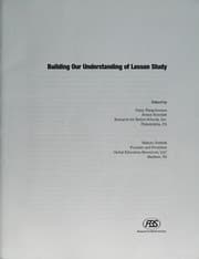 Tapa de Building our understanding of lesson study