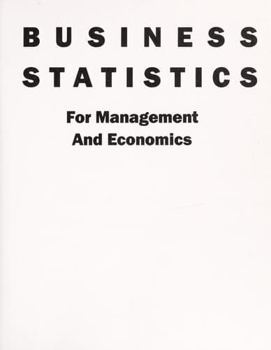 Tapa de Business statistics