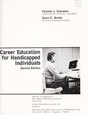 Tapa de Career education for handicapped individuals