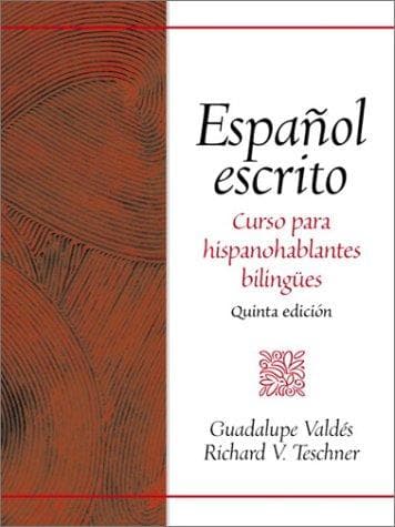 Tapa de Español escrito