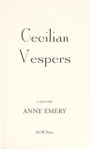 Tapa de Cecilian vespers