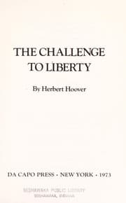 Tapa de The challenge to liberty