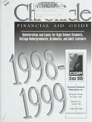 Tapa de Chronicle financial aid guide : scholarships and loans for high school students, college undergraduates, graduates, and adult learners 1998-1999