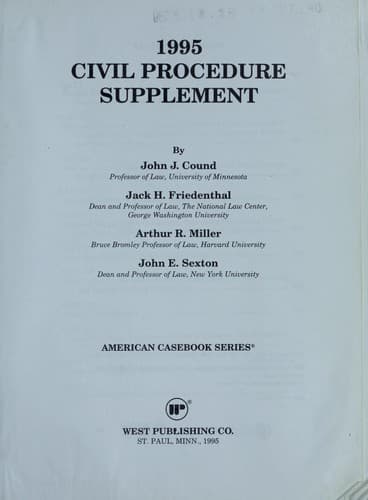Tapa de 1995 civil procedure supplement