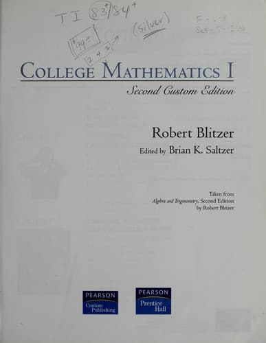 Tapa de College mathematics I