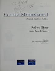 Tapa de College mathematics I