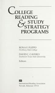 Tapa de College reading & study strategy programs