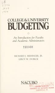 Tapa de College & university budgeting
