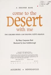 Tapa de Come to the desert with me