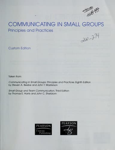 Tapa de Communicating in small groups