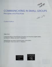 Tapa de Communicating in small groups