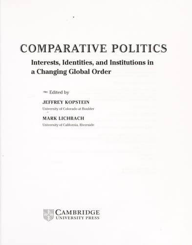 Tapa de Comparative politics