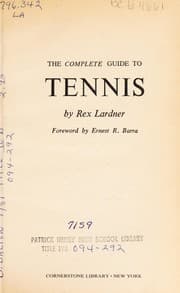 Tapa de The complete guide to tennis