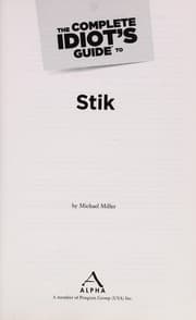 Tapa de The complete idiot's guide to Stik