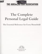 Tapa de The complete personal legal guide
