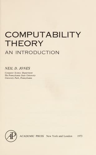 Tapa de Computability theory: an introduction