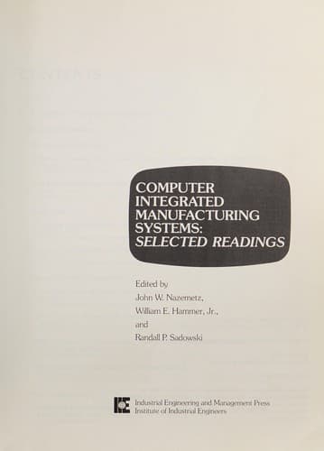 Tapa de Computer integrated manufacturing systems