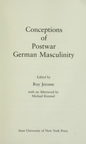 Tapa de Conceptions of postwar German masculinity