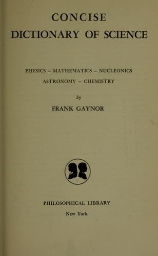 Tapa de Concise dictionary of science