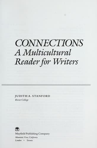 Tapa de Connections : a multicultural reader for writers
