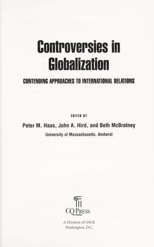 Tapa de Controversies in globalization