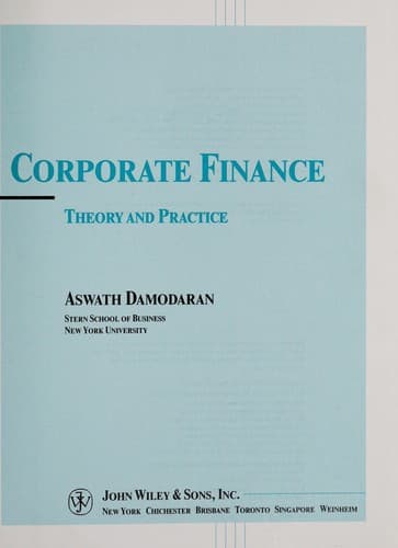 Tapa de Corporate finance