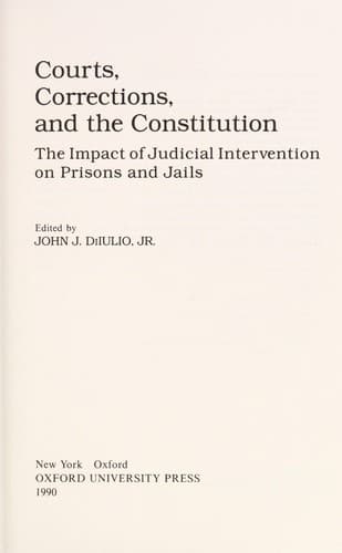 Tapa de Courts, corrections, and the Constitution