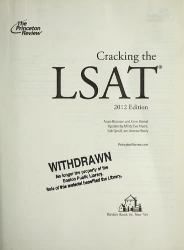 Tapa de Cracking the LSAT
