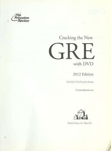 Tapa de Cracking the new GRE, with DVD