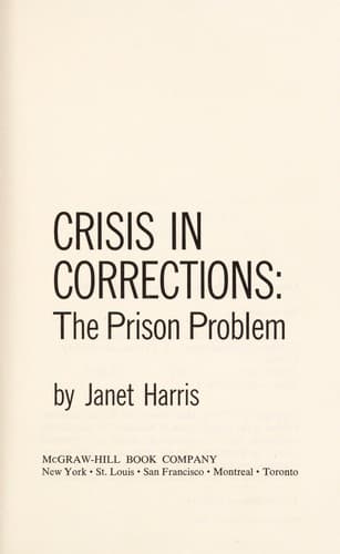 Tapa de Crisis in corrections