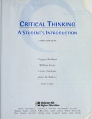 Tapa de Critical thinking : a student's introduction