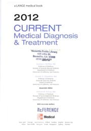 Tapa de Current medical diagnosis & treatment 2012