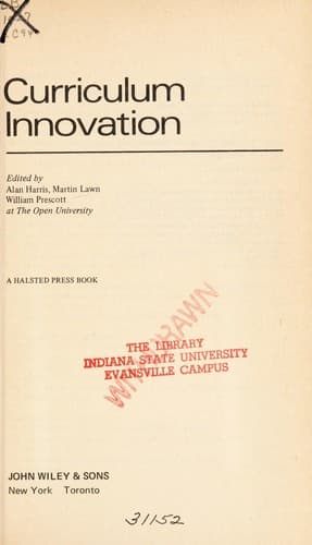Tapa de Curriculum innovation