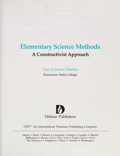 Tapa de Elementary science methods