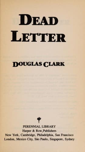 Tapa de Dead letter