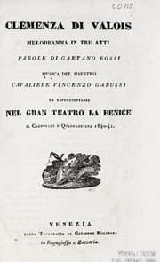 Tapa de Clemenza di Valois
