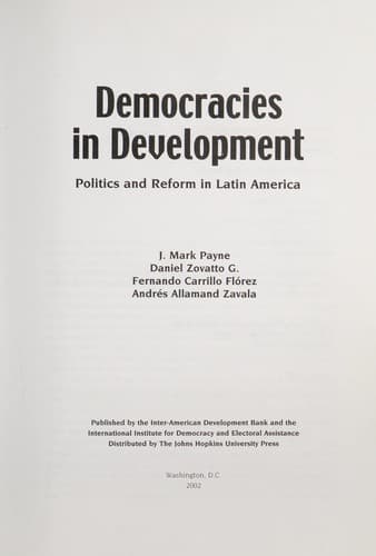 Tapa de Democracies in development