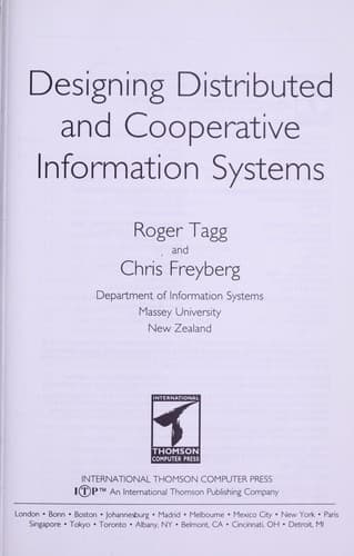 Tapa de Designing distributed and cooperative information systems