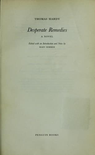 Tapa de Desperate remedies : a novel