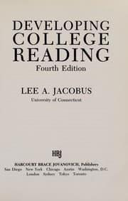 Tapa de Developing college reading