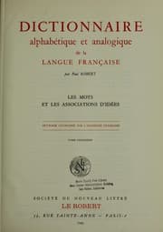 Tapa de Dictionnaire alphabétique et analogique de la langue franca̧ise ..