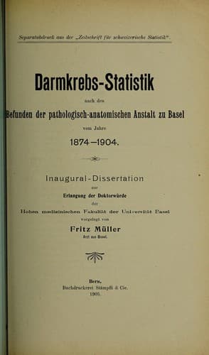 Tapa de Darmkrebs-Statistik