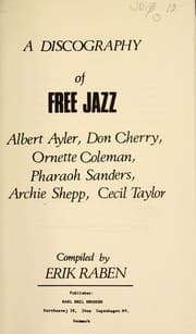 Tapa de A discography of free jazz