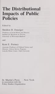 Tapa de The Distributional impacts of public policies