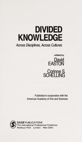 Tapa de Divided knowledge