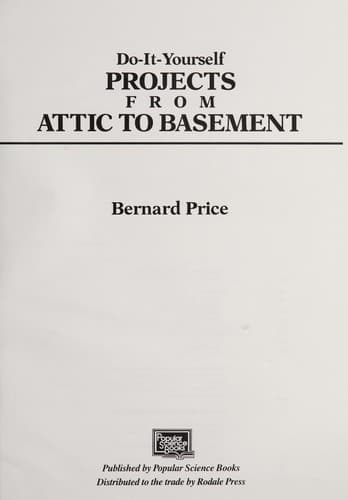 Tapa de Do-it-yourself projects from attic to basement