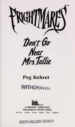 Tapa de Don't Go Near Mrs Tallie