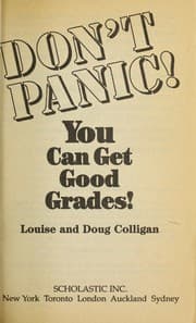 Tapa de Don't panic! You can get good grades!