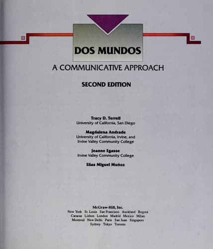 Tapa de Dos mundos : a communicative approach